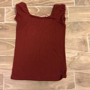 Rust orange short sleeve top